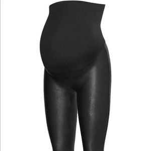 SPANX Mama Faux Leather Maternity Leggings